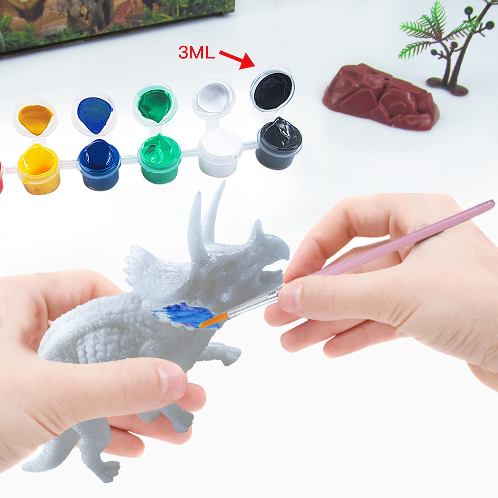 Amazon.co.jp: Benkeg 55個のDIYペイントキット恐竜カラーリング