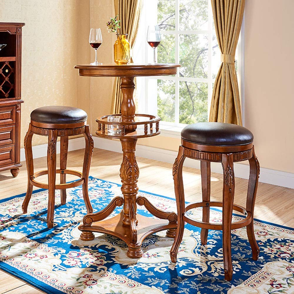 Amazon.co.jp: バースツール 木製カウンター高さバースツール回転椅子