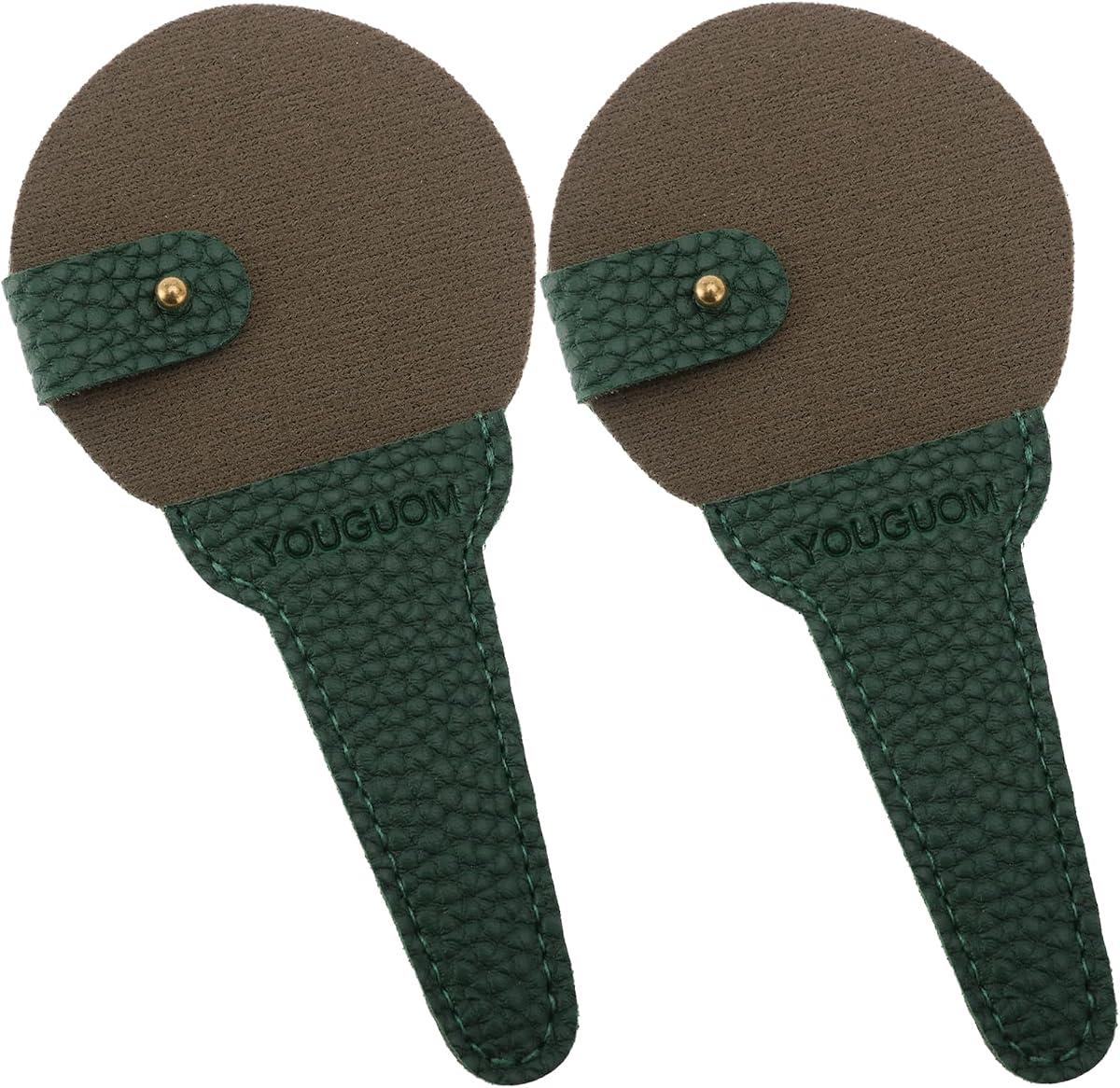 YOUGUOM Paquete de 2 Estuches para Tijeras de Bordar, Funda para Tijeras para Manualidades | Funda de cuero PU, para tijeras de coser pequeñas y afiladas, protector de tijeras de punta de aguja, bolsa de almacenamiento para tijeras de punto de ganchillo, verde