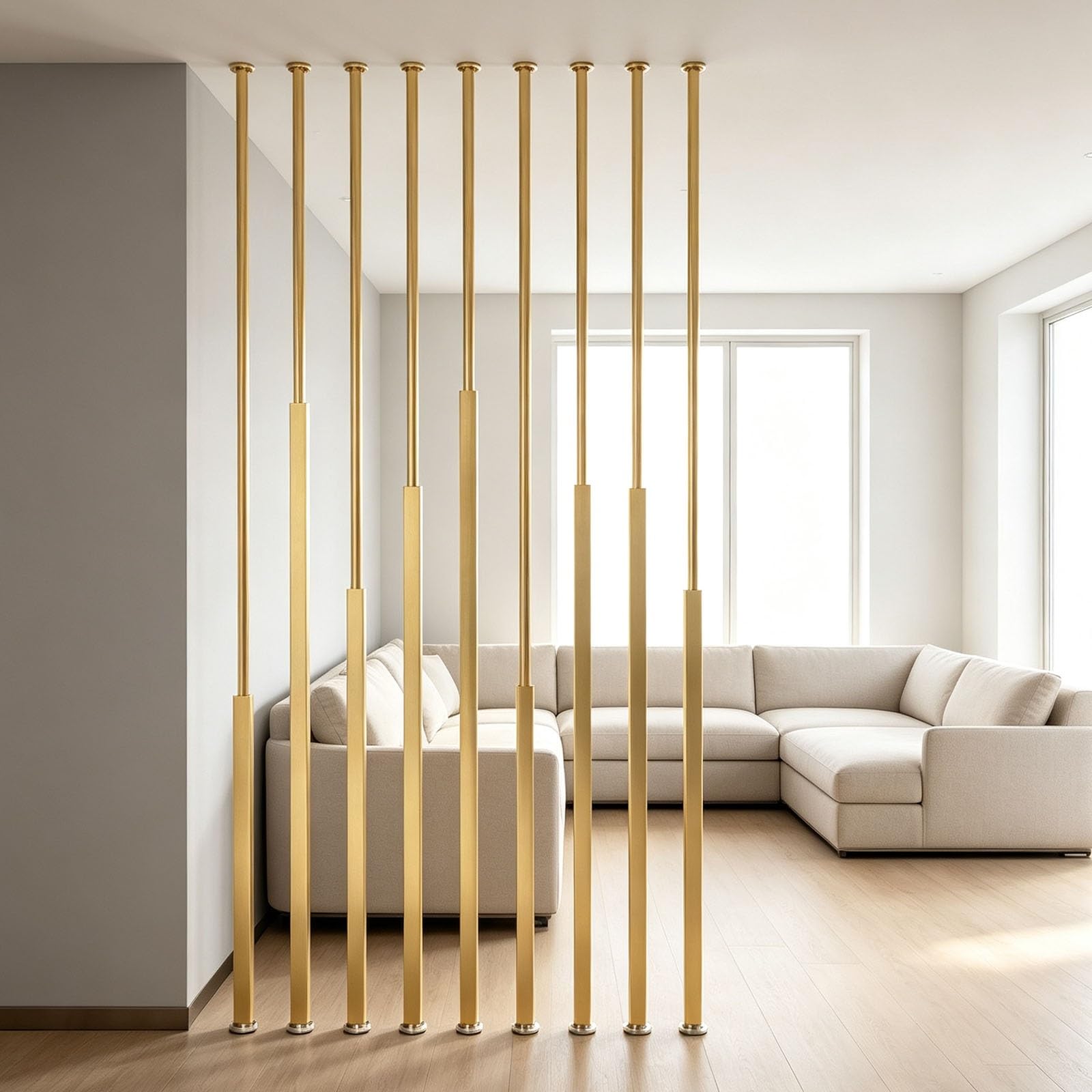 Claustra Métal 6 Pcs, Cloison du Plafond au Sol