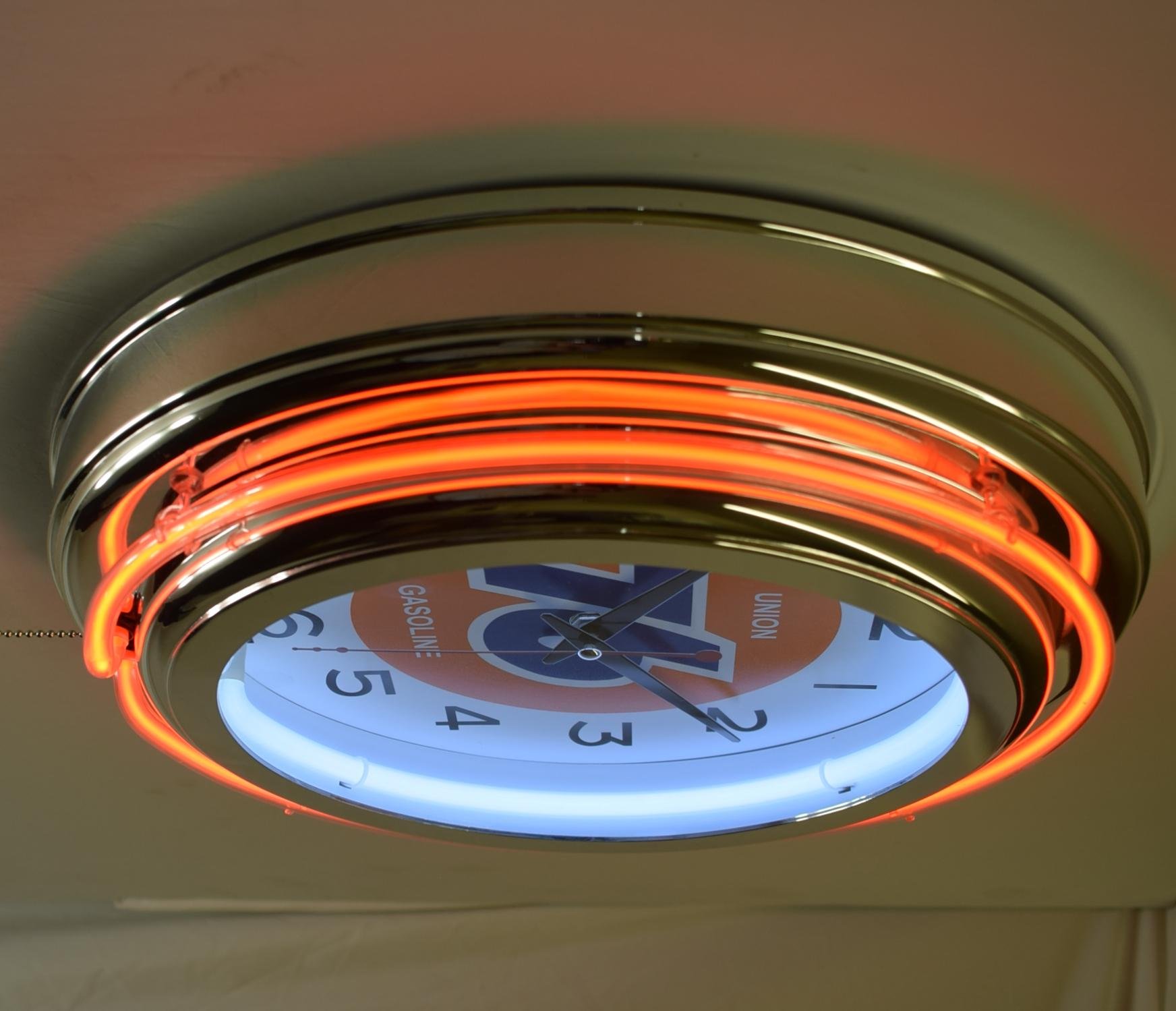 時計 GARAGE B MOONEYES@ NEON WALL CLOCK Vintage Garage Neon Clock