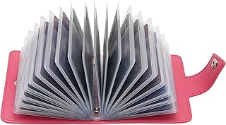 Kreditkartenetui Damen Herren Leder 40 Karten (Rot)