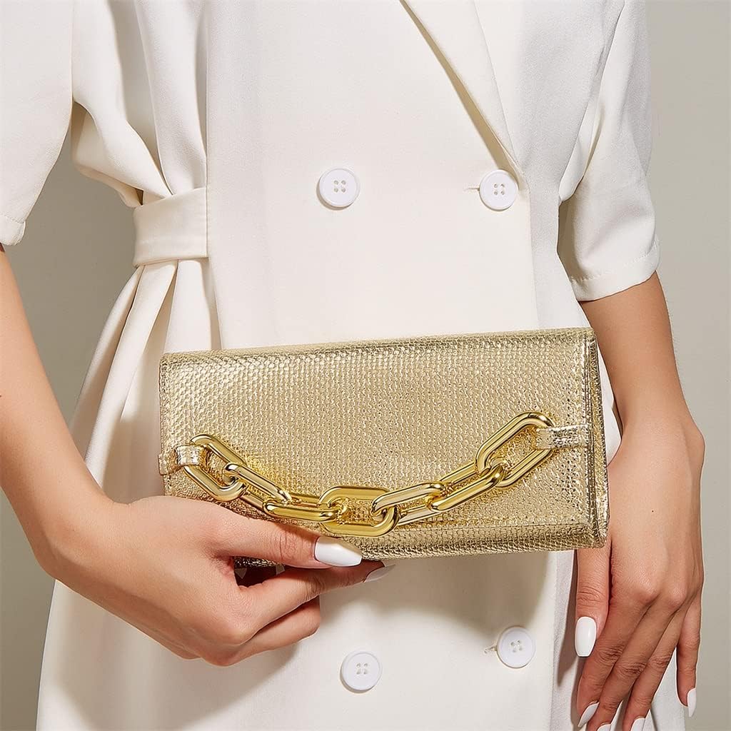 States Dinner Package Acrylic Chain Hand Bag Gold And Silver Hard Shell Female Bag