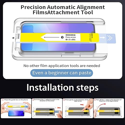 Miniatura 4 de Protector de pantalla para iPhone13 de 6.1 pulgadas, instalación de eliminación de polvo automático, protector de pantalla de privacidad, protector