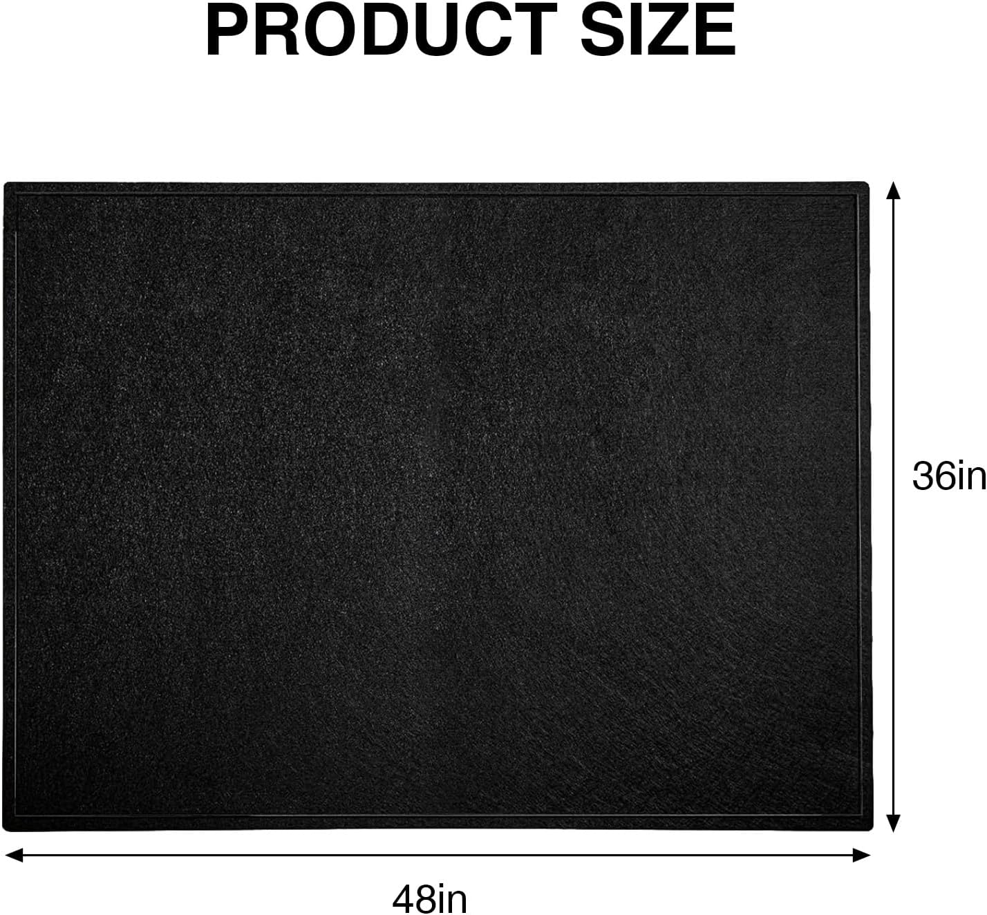 Large Self-Healing Felt Bulletin Board - Foldable Cork Notice Board & Adhesive Tape for Wall, Office, Classroom（48 * 36 in）