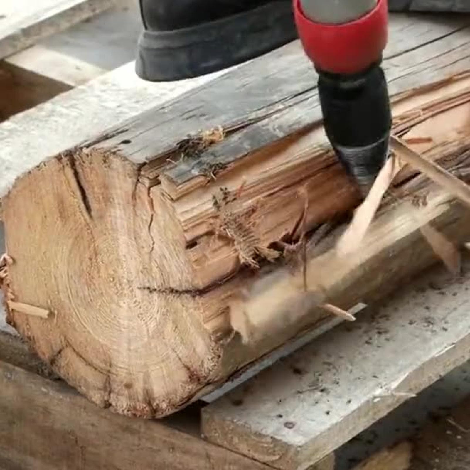 Zestaw wierteł do rozłupywania drewna ze stali wysokowęglowej 50 mm, zdejmowany, wszechstronny zestaw do łupania drewna do wiertarki udarowej