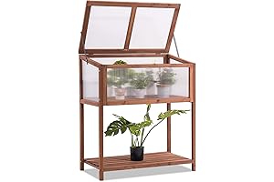 MCombo Wooden Greenhouse Cold Frame for Indoor Outdoor Use
