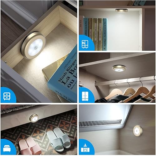 Miniatura 14 de Sensor de movimiento luz Amir, luz LED de noche que funciona con pilas, inalámbrica, se adhiere a cualquier lugar, luces para clóset, luces