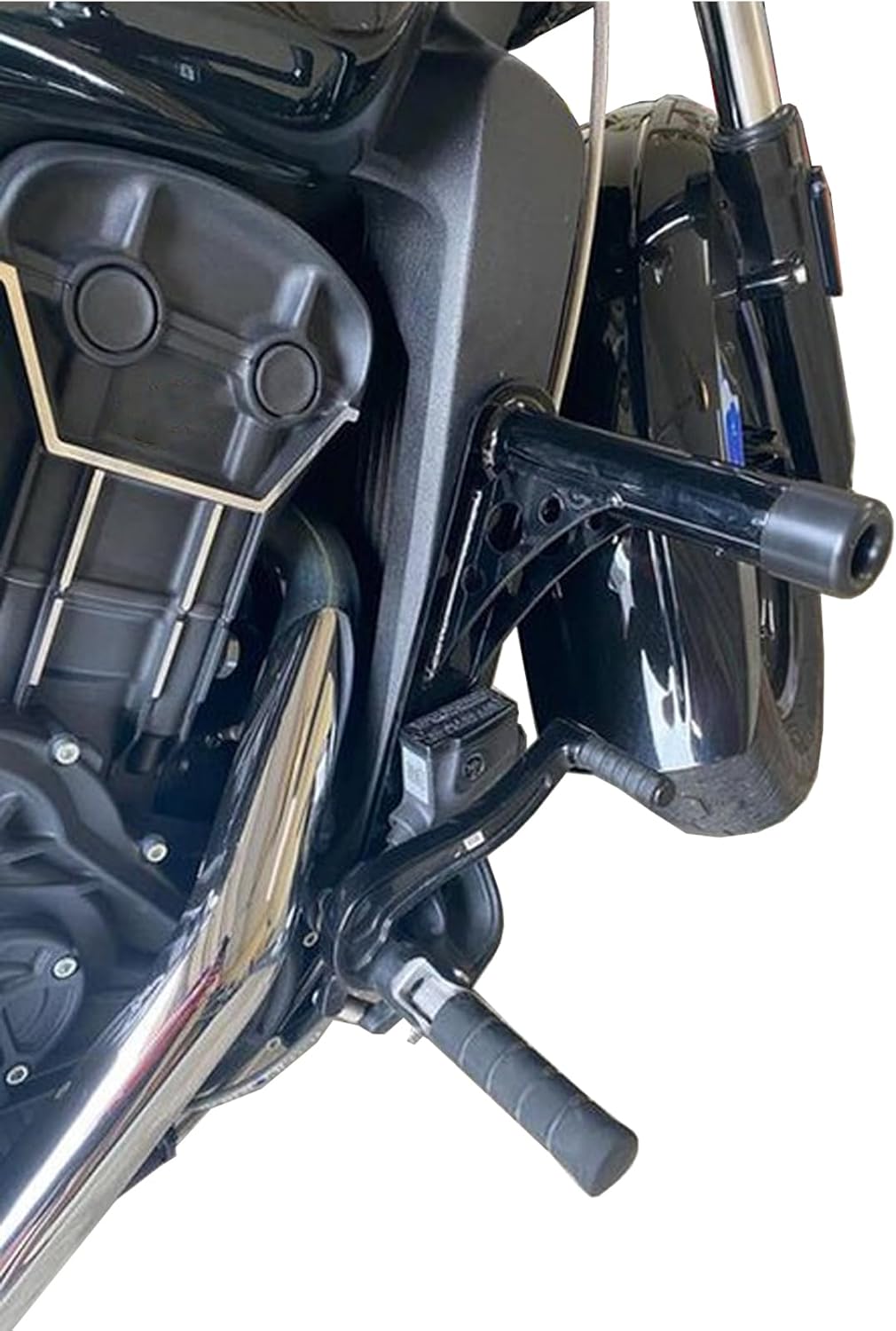 Highway Footpegs Engine Guard Crash Bar Support Portection for Indian Scout and Scout Bobber (Left+Right Gloss Black)