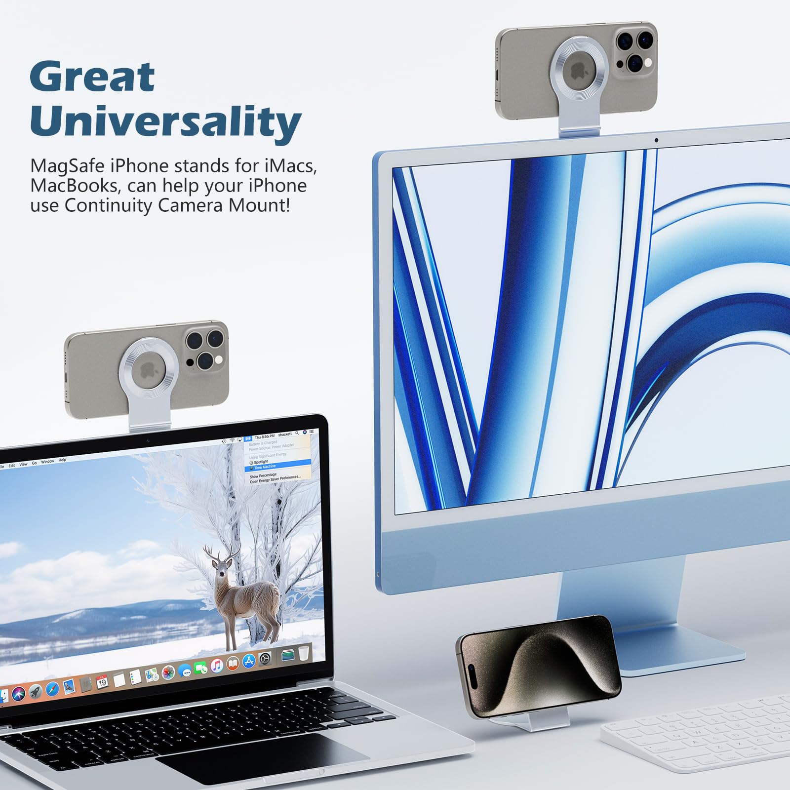 Macデスクトップ Kous Amazon | imluckies Continuity カメラマウント iMac