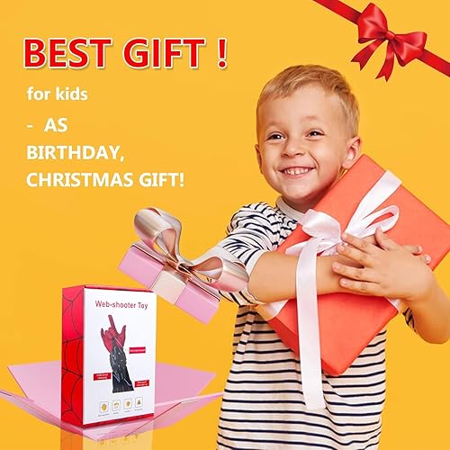 Miniatura 6 de Juguete de tiradores de telaraña, lanzador de héroe de cosplay, adecuado para actividades al aire libre, regalo de Navidad y cumpleaños (negro)