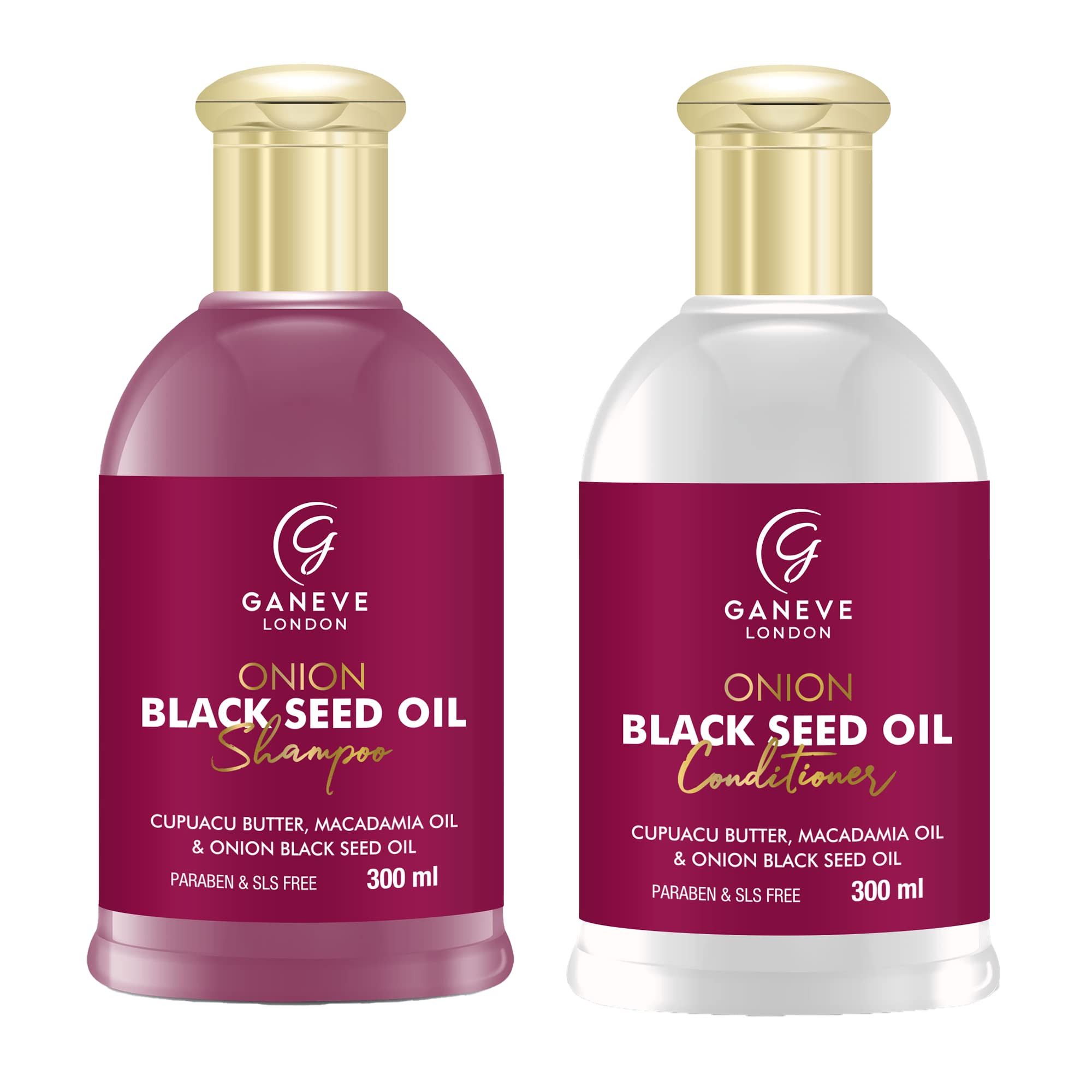 Ganeve London Ultimate Hair Care Kit for Hair Fall Control - Shampoo 300ml + Conditioner 300ml