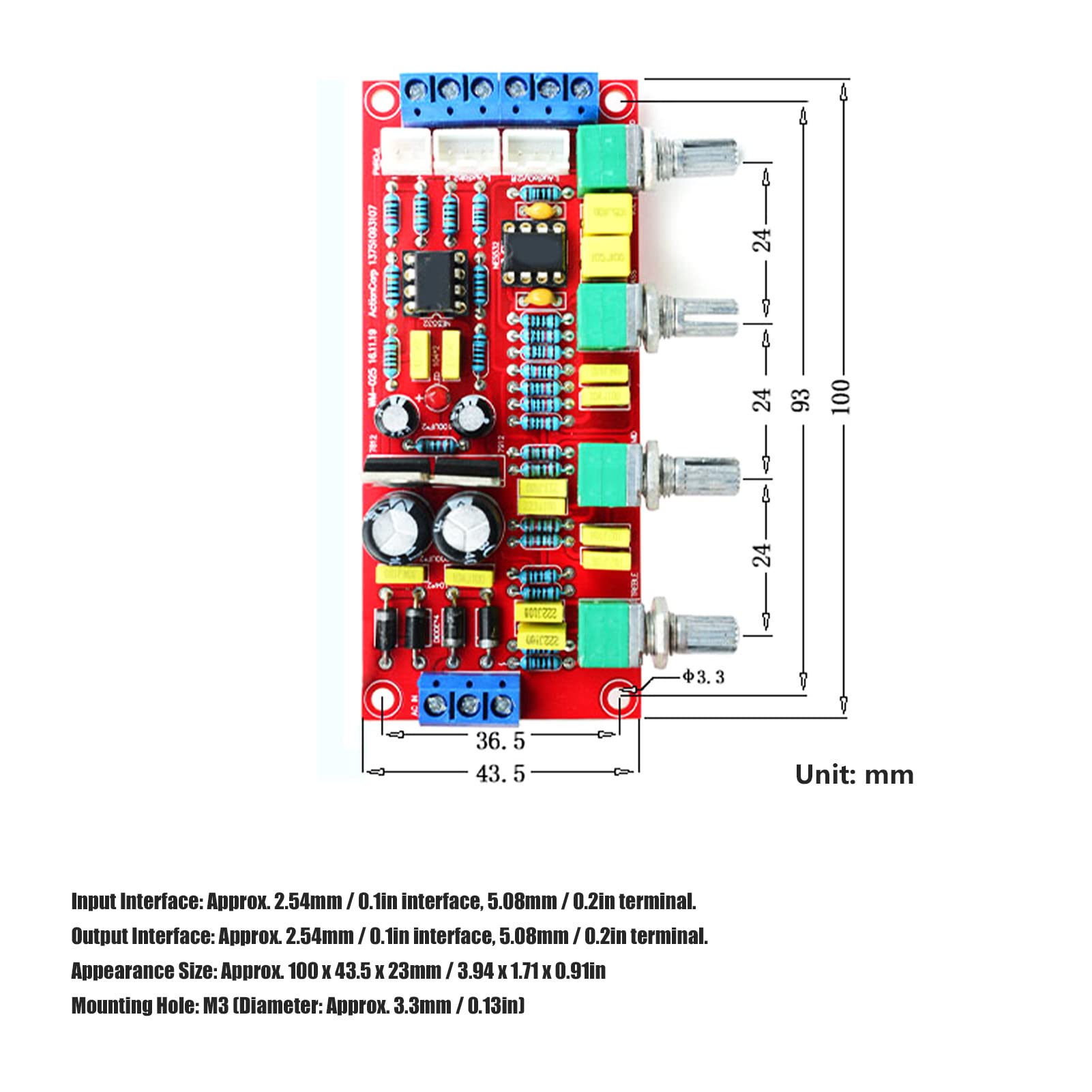 MINI PRÉAMPLI OP Ampli Module Amplificateur Double Canal NE5532