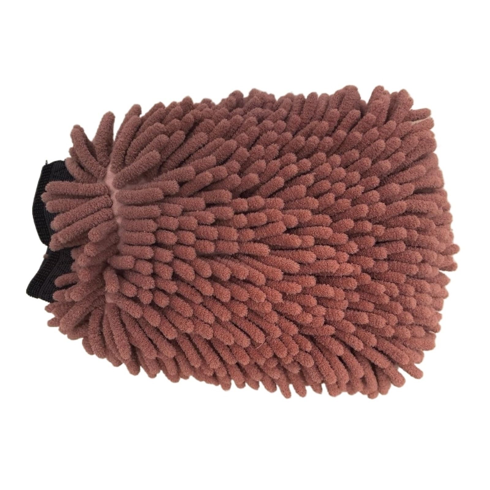 DYYEUAVT Ultra Absorbent Scratch-Free Coral Fleece Car Wash Glove(Coffee)