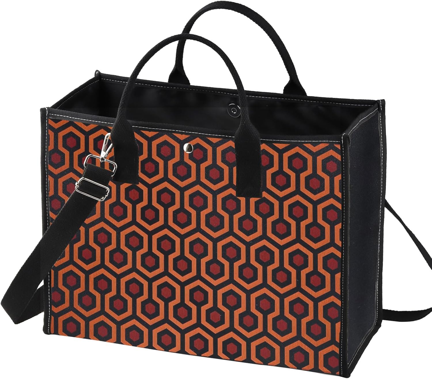BWWKTOP Vintage Hotel Cosmetic Makeup Bag Horror Movie Inspired Gifts Vintage Hotel Travel Zipper Pouch Bag (Shinibag BL BG)