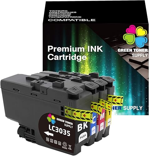 Paquete de 4 cartuchos de tinta compatibles con Brother LC 3035 LC-3035 LC3035 LC3035 LC3035XXL LC 3035XXL (BCYM) Ultra High Yield MFC-J815DW