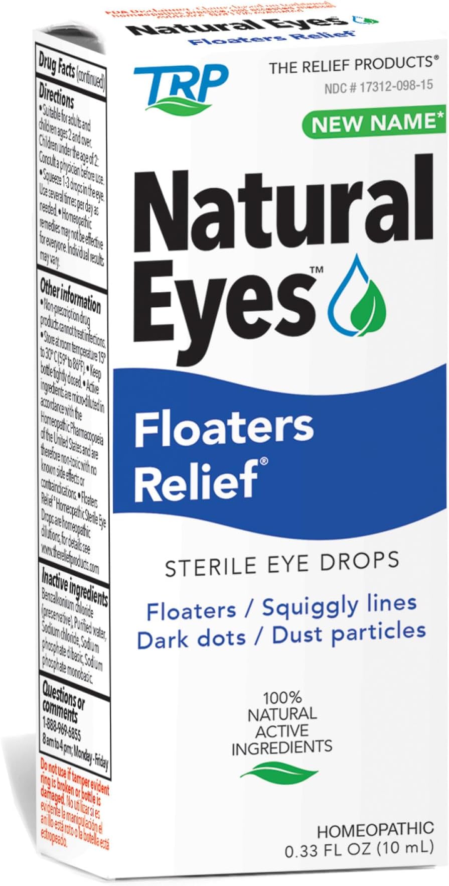 Natural Eyes, Floaters Relief Eye Drops (0.33 Fl.)