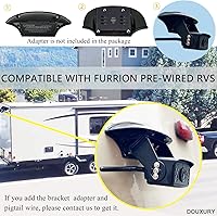 Vista 6 de Wireless RV Backup Camera for Trailer Truck Camper Digital Rear Side View Cameras & HD 1080P 4 Splits 7" DVR Screen with Adapter for Furrion