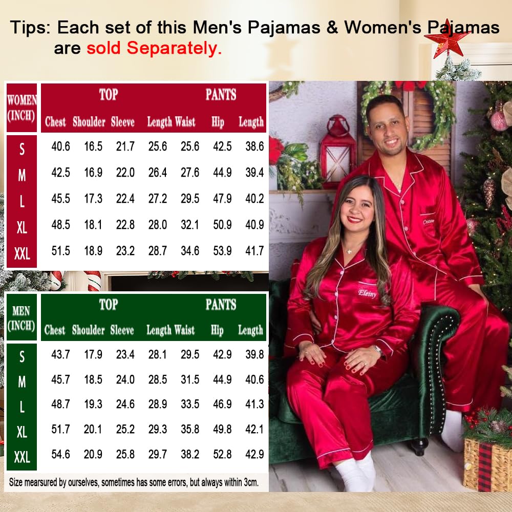 LecGee Pijama de satén de seda para mujer, de manga corta, ropa de dormir de dos piezas con botones