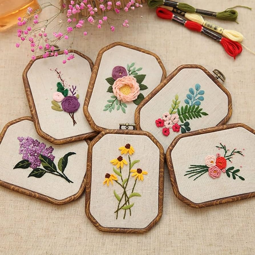 Amazon.com: AURAFUL 4 Pack Embroidery Starter Kit for Beginners