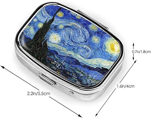 Miniatura 2 de FVBAO Pastillero de viaje con espejo, pequeño estuche portátil con 2 compartimentos, soporte para tableta, organizador de bolsillo para bolso