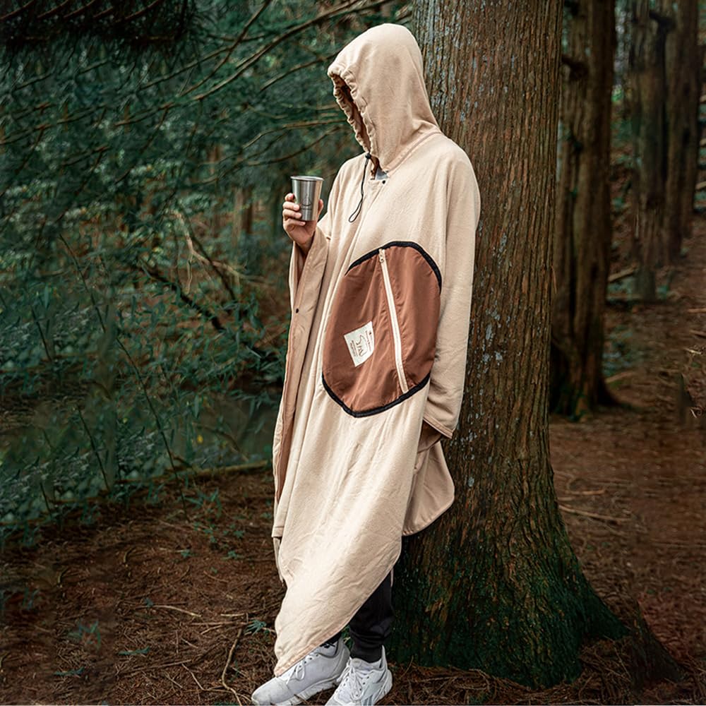 Saco de dormir multiusos portátil, ligero, forro polar, para invierno, camping, viajes, senderismo