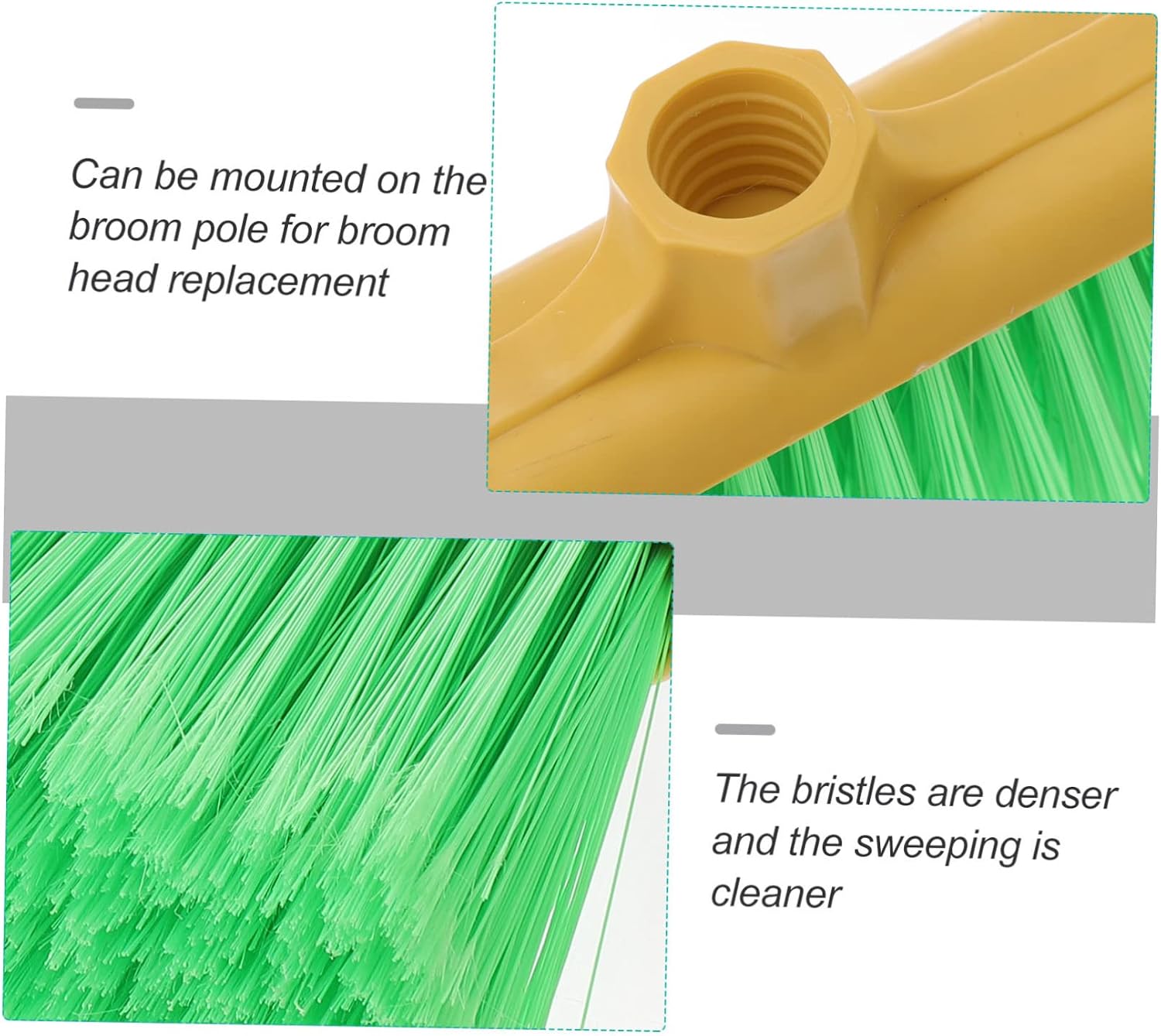 Cleaning Broom Head Replacement Plastic Broom Head Parts Thick Bristles Use for Home
