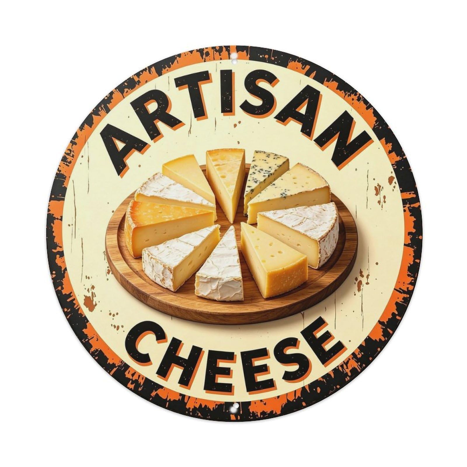 Artisan Cheese Metal Tin Sign Plaque
