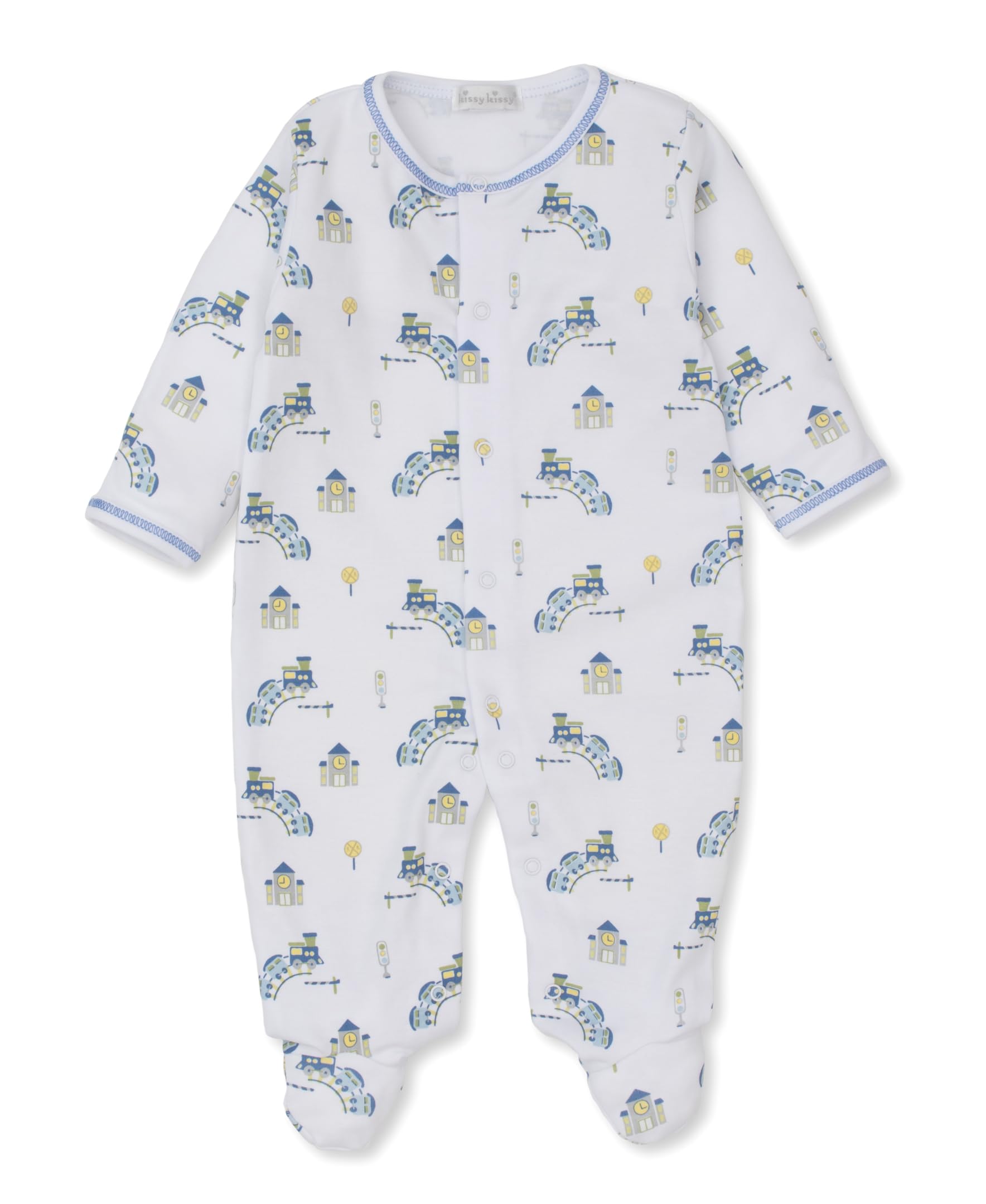 Kissy Kissy Baby-Jungen Füßlinge mit Zug-Depot Print