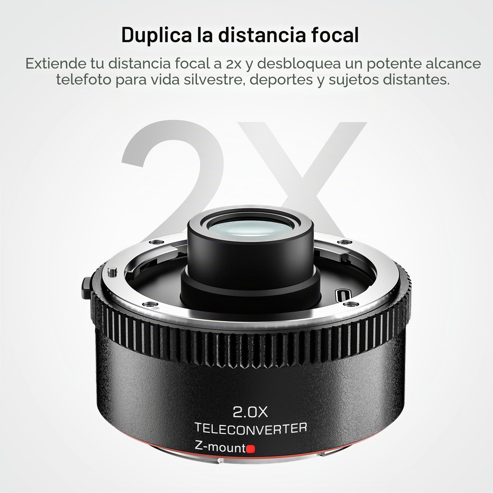 VILTROX Teleconvertidor TC-2.0X para aumento de 2.0X, convertidor extensor de teleconvertidor de enfoque automático compatible con Nikon Z-Mount NIKKOR Z 70-200mm f/2.8VR S, 400mm f/4.5 VR S, 100