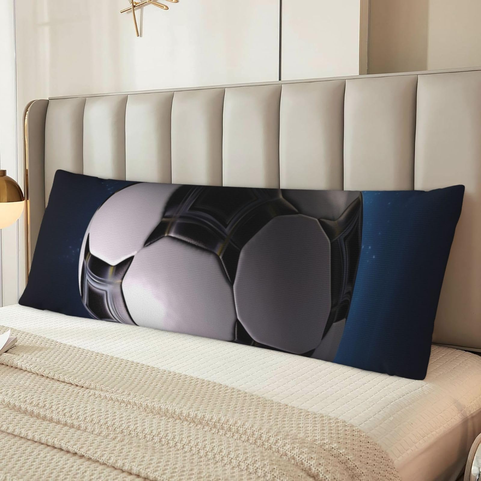 Soccer Ball Body Pillow Cover with Hidden Zipper 54"X20",Ultra Soft Microfiber Long Pillow Case Decorative Bedding Pillowcase Cushion Cover Cases for Bedroom Couch Sofa,Home Gifts