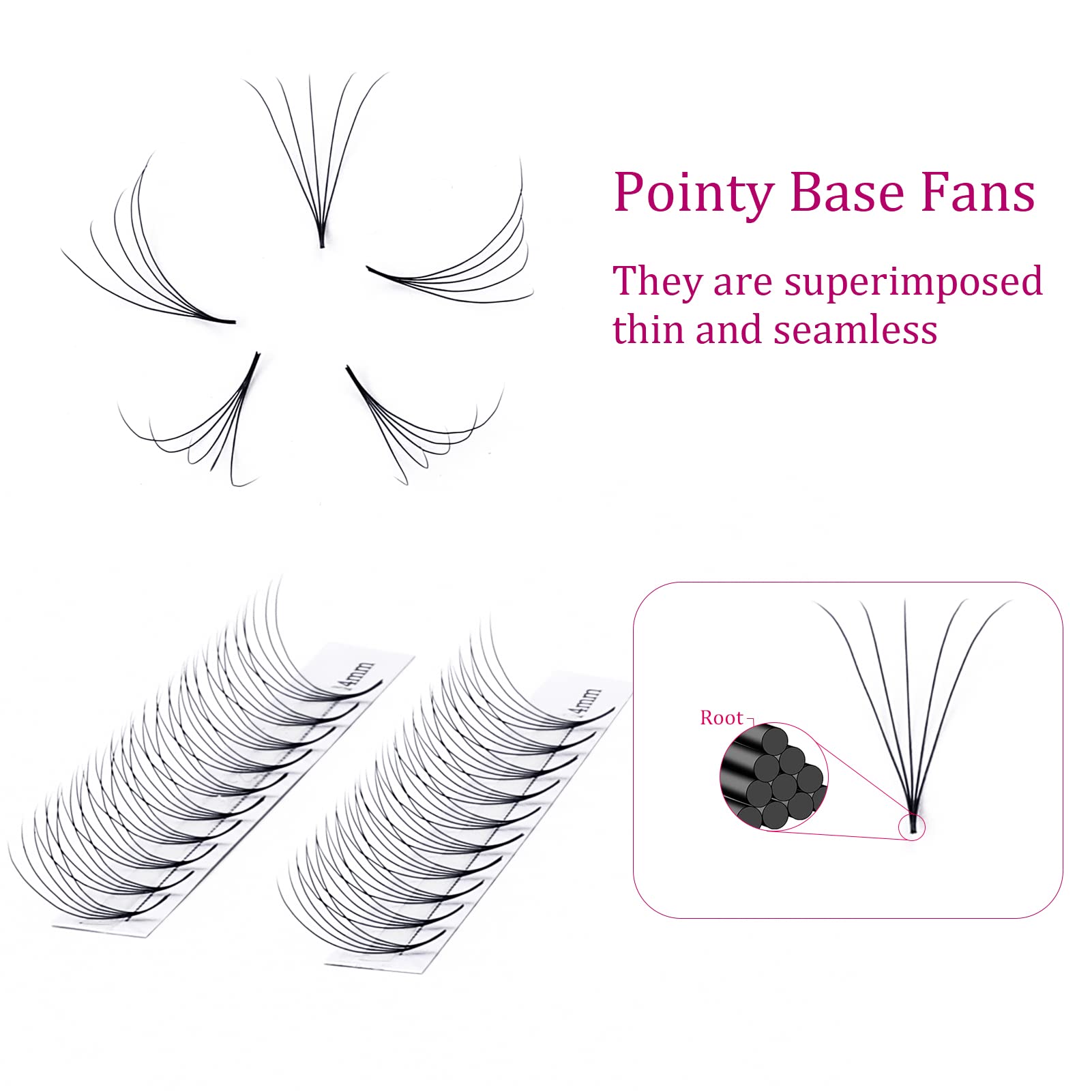 Volumen Ruso 10D 0.07mm C Curl 15mm Prefabricados Extensiones de Pestañas Volume Lashes Extension Ruso Pestañas — view 72
