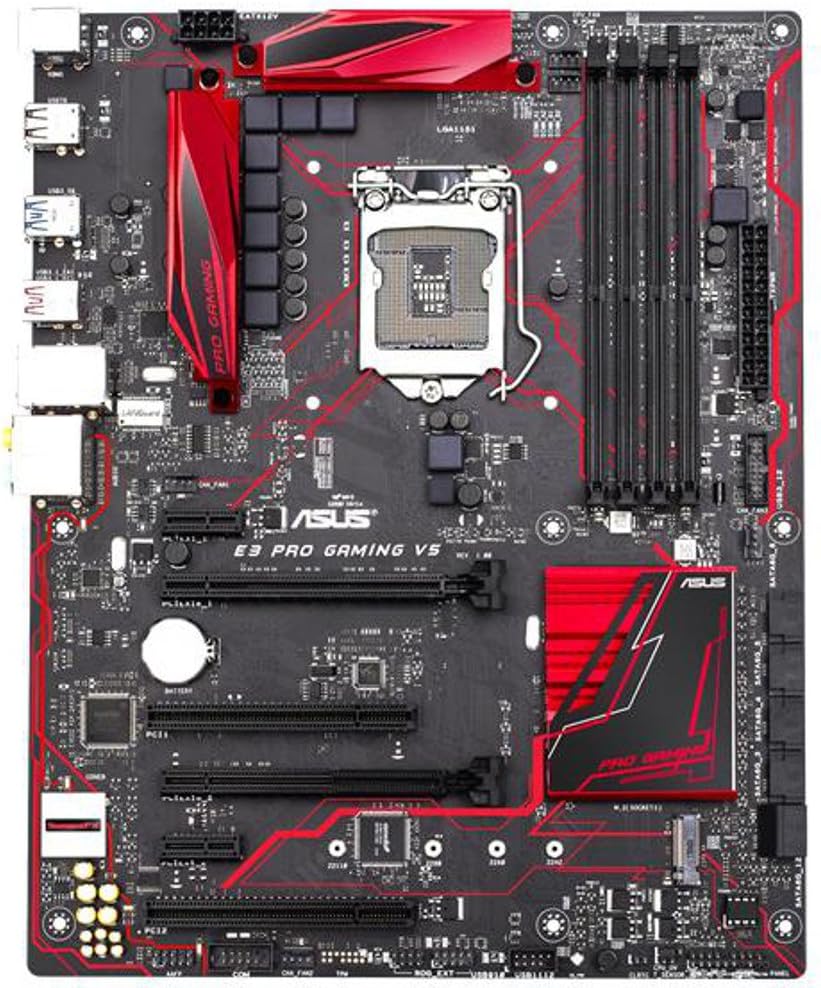 ASUS E3 PRO GAMING V5 Scheda Madre da Gaming, ATX per Processori Xeon E3-1200 v5 ASUS E3 PRO GAMING V5 Scheda Madre da Gaming, ATX per Processori Xeon E3-1200 v5