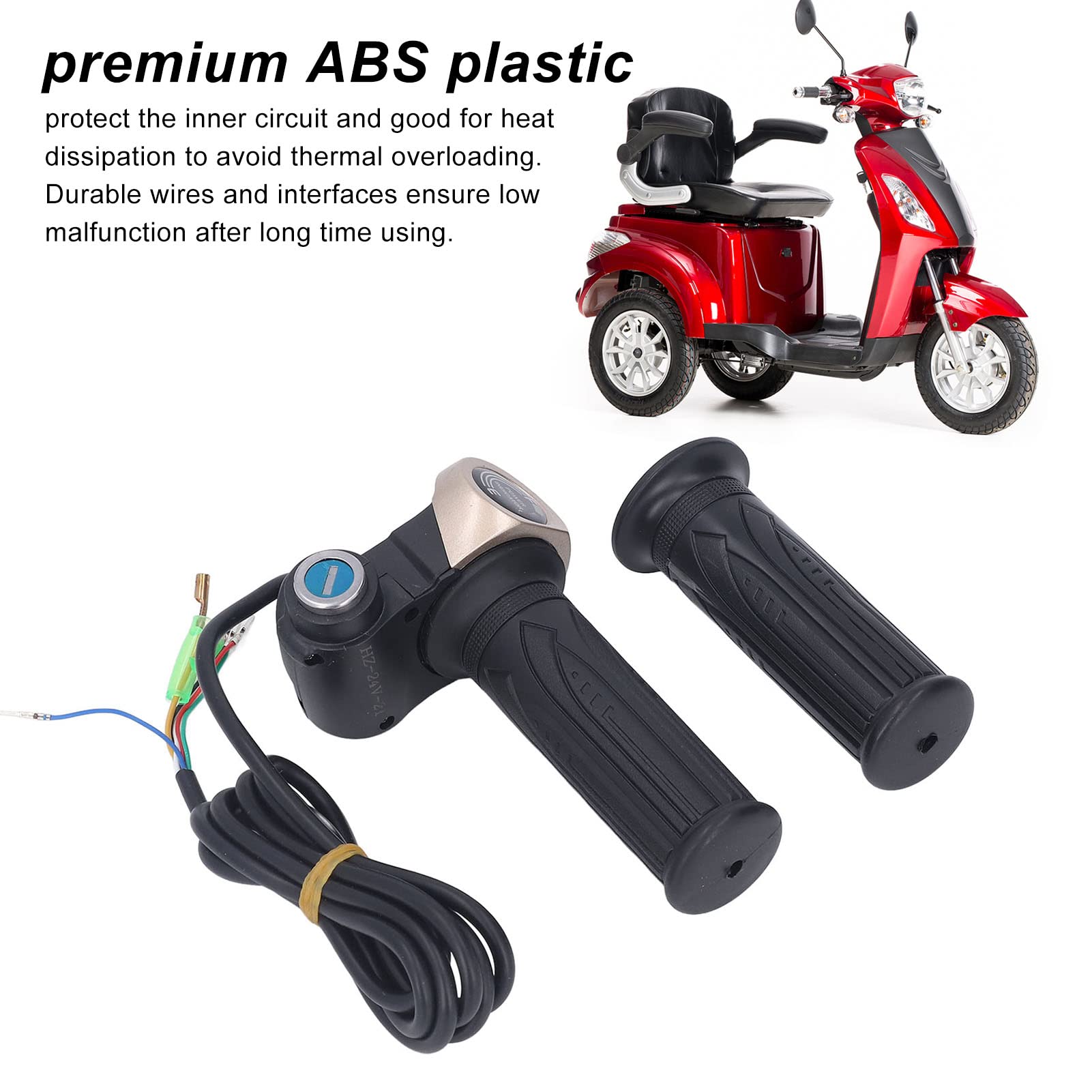 Poignée d'accélérateur de guidon LCD avec écran LCD, télécommande haute sensibilité, large tension 36 V 72 V pour moto tout-terrain, VTT, vélo motorisé, scooter électrique, kit