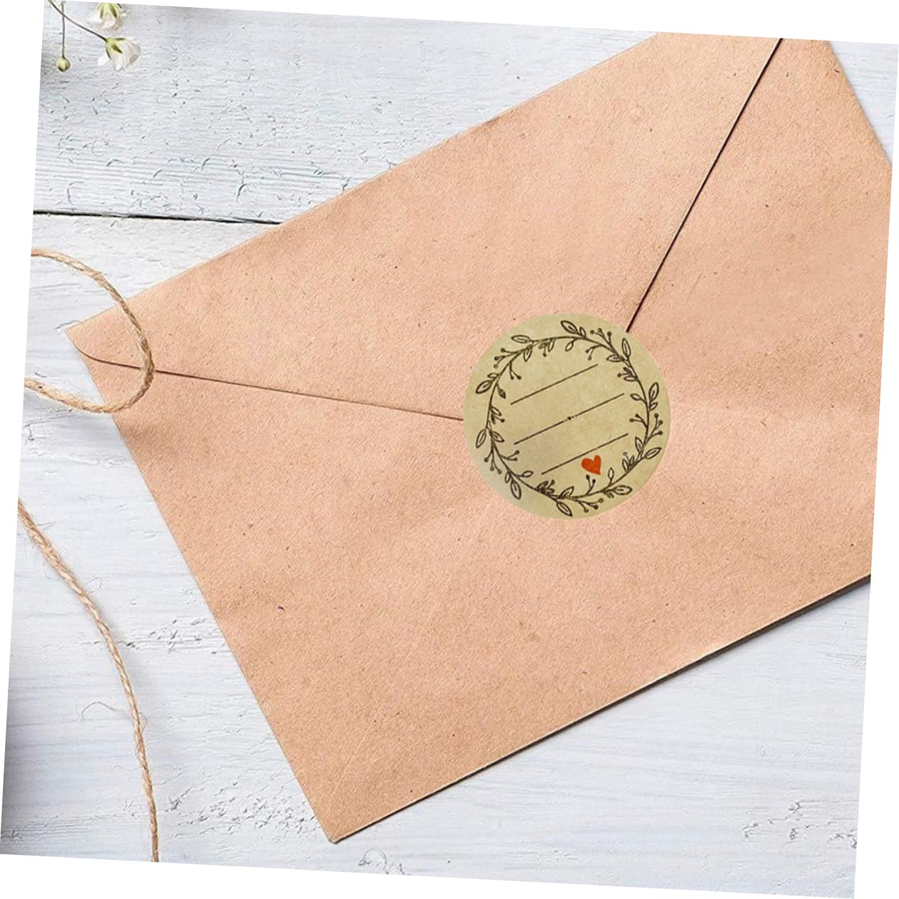 Sewroro 10rouleaux Étiquettes Autocollantes De Décoration Pour Pâtisserie De Stickers Kraft Autoadhésifs Pour Enveloppes Et Idéales Pour Fêtes Et Événements