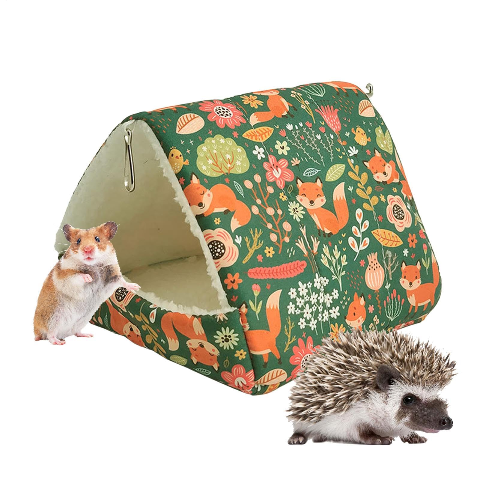 Small Animal House Cage,Hamster House | Multi-Functional Washable Winter Sleeping, Hamster Accessories, Warm For Ferret