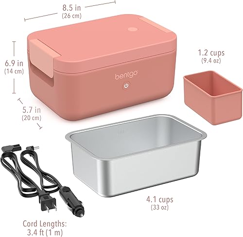 Miniatura 7 de Bentgo Heat - Fiambrera eléctrica - Calentador de alimentos portátil para adultos, lonchera térmica para el trabajo, viajes, escuela y sobre la