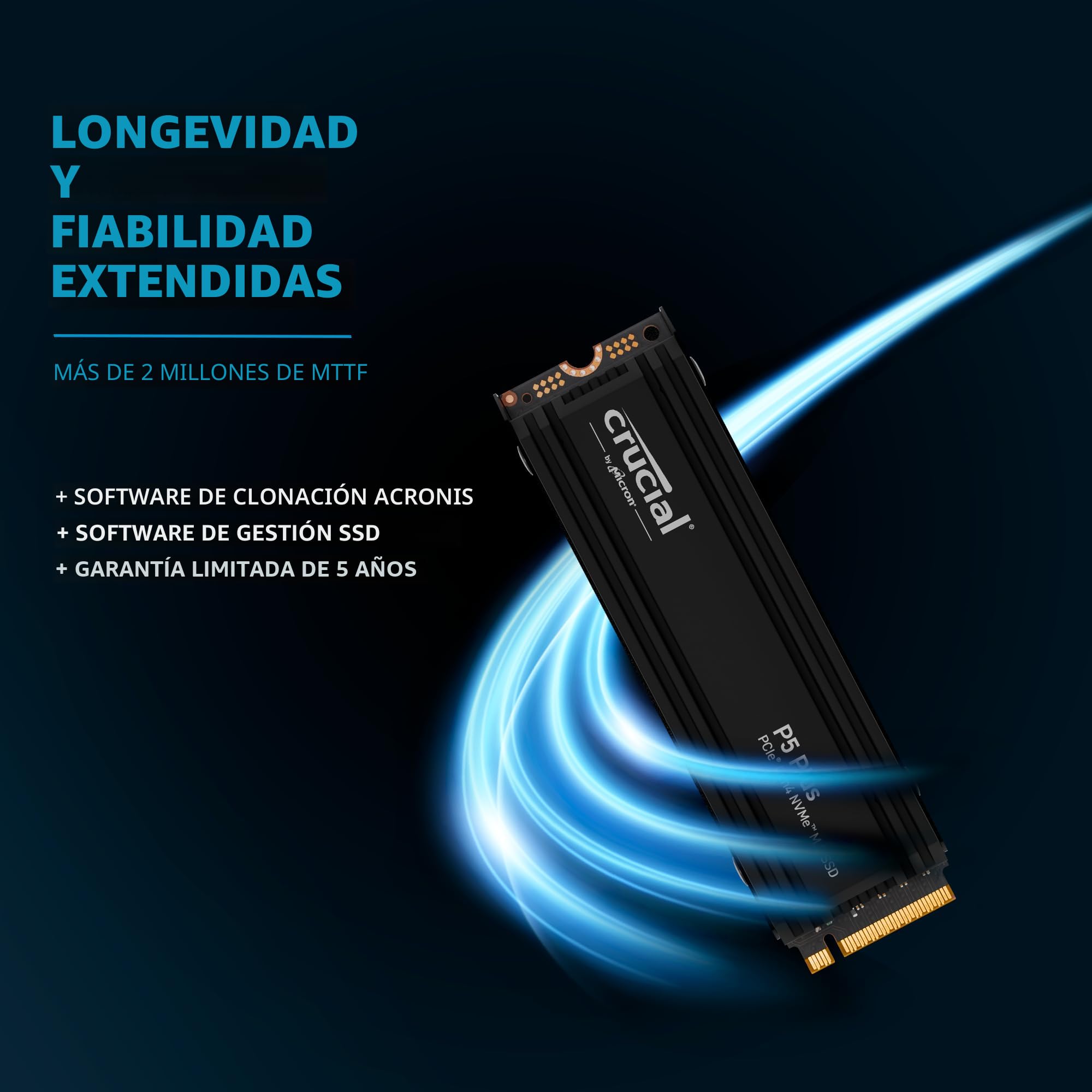 Amazon.com: Crucial P5 Plus 2TB Gen4 NVMe M.2 SSD interno para