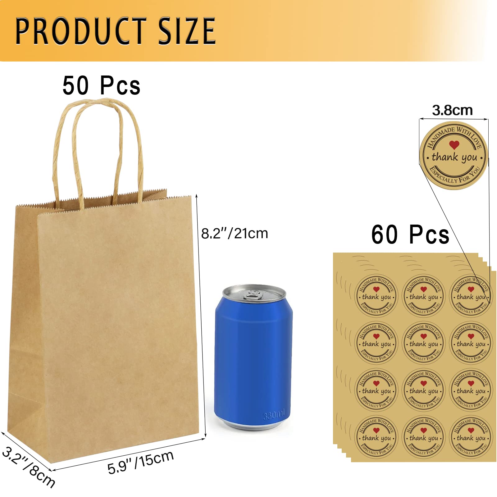 MUIIGOOD Geschenktüten Mit Griffen, 6 Stück Schwarz, 35 X 26 X 13 Cm – Für Party, Geburtstag, Hochzeit