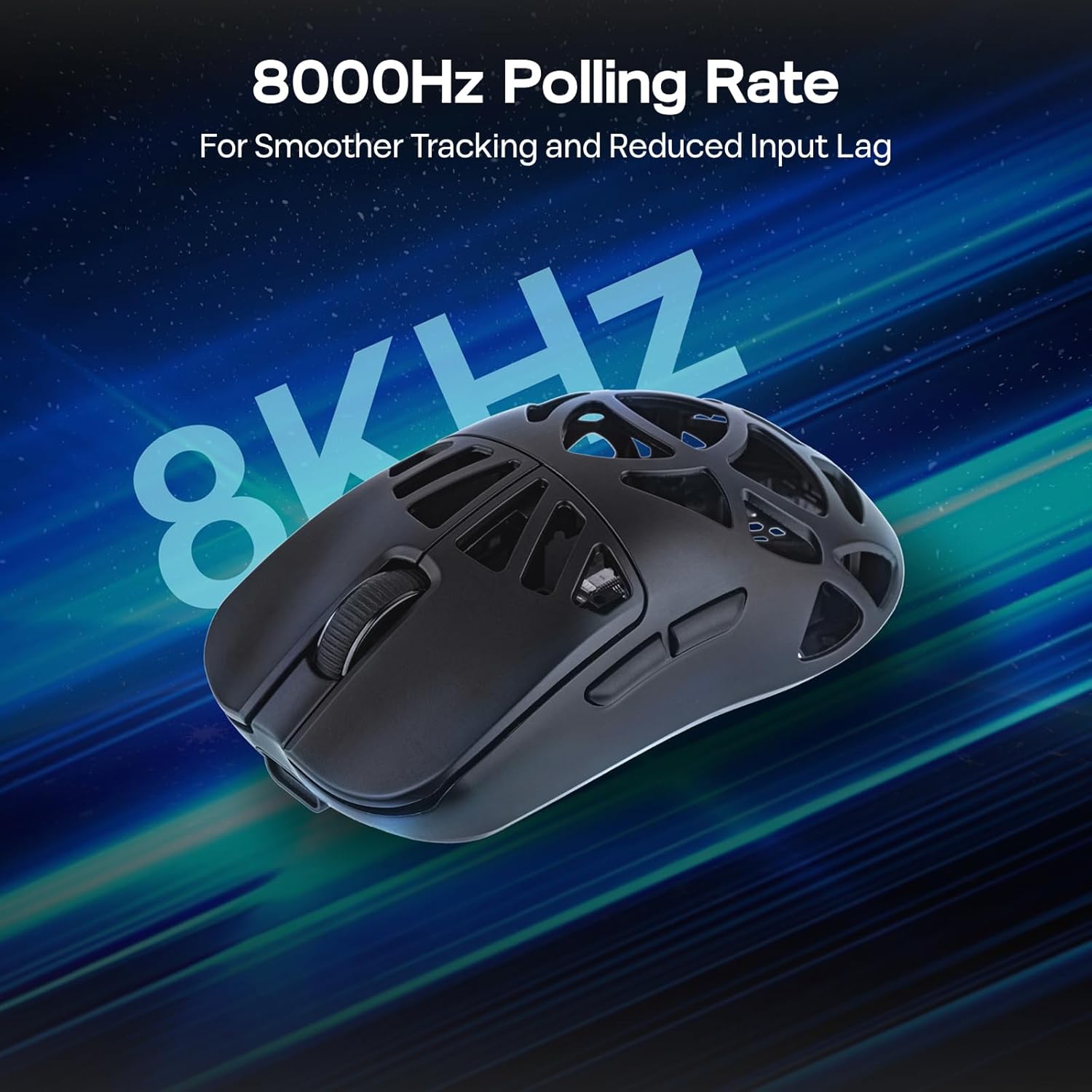 EPOMAKER Carbon X Wireless Gaming Mouse, 400 to 30,000 DPI Adjustable, PAW3950 Sensor, 50g Lightweight, Carbon Fiber Shell, 2.4G/BT/USB-C Rechargeable Wireless Mouse for PC/Mac/Linux (Matte Black)