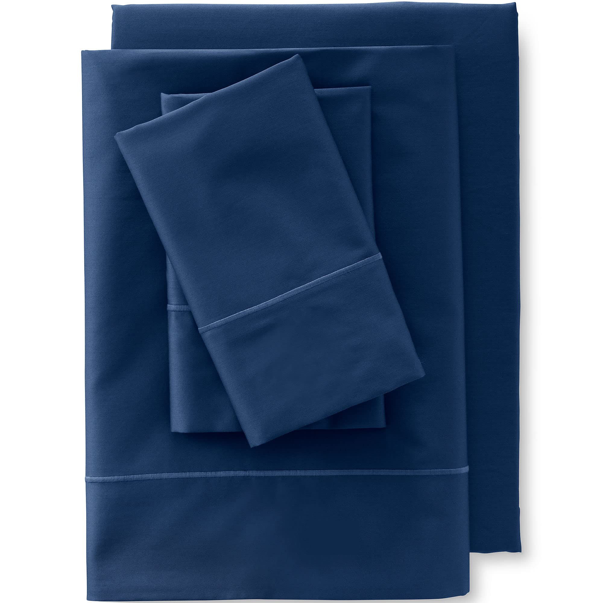 Lands' End 400 NI Sheet Set Deep Sea Navy Queen
