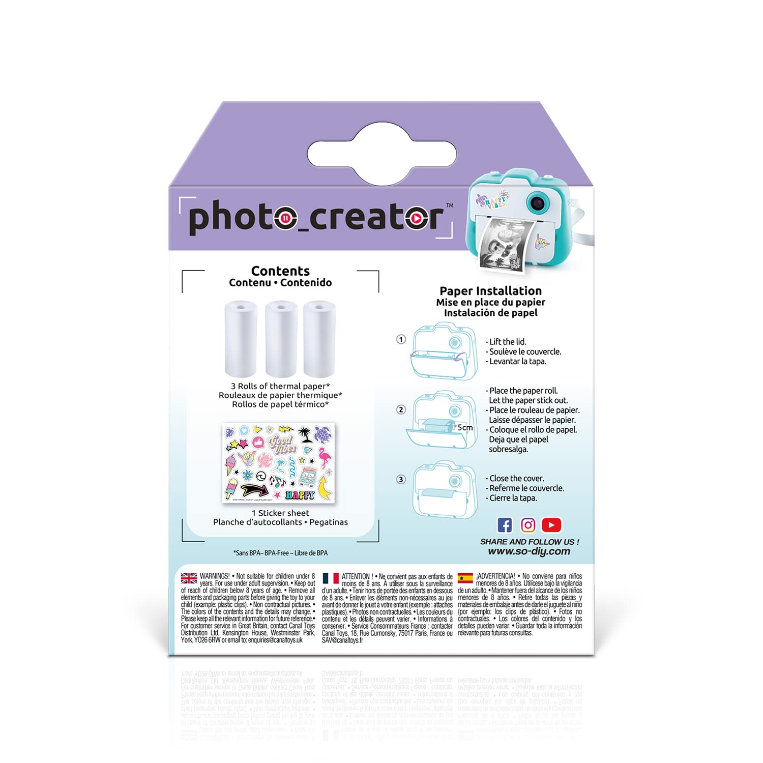 Canal Toys CLK002 - Instant Camera Refill Paper