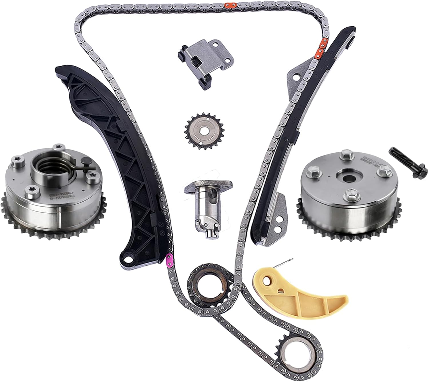 Timing Chain VVT Gear Sprocket Kit Replacement for 2009-2015 Toyota Prius Corolla Matrix Scion XD Pontiac Vibe 1.8L Part# 13070-0T010 13050-0T010