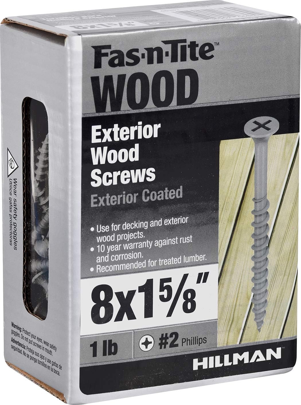 Fas-n-Tite Exterior Coated Wood Screw - 1lb Box (#8 x 1-5/8")