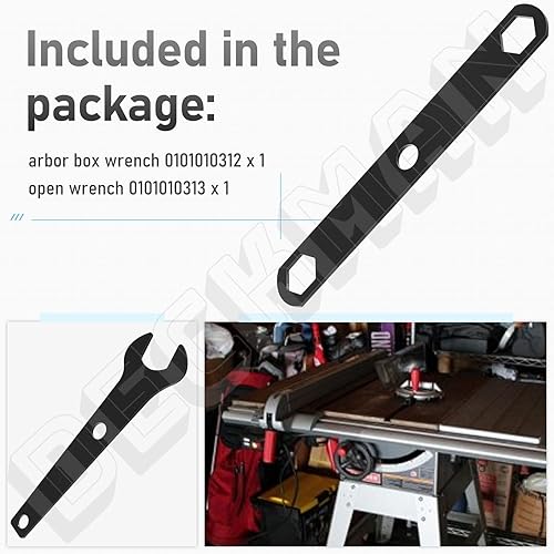 Miniatura 3 de DECKMAN 0101010312 0101010313 COMBO00139 Juego de llaves de sierra de mesa compatible con Ryobi RTS21, RTS21G, RTS10, BTS10S, BTS12S, Craftsman