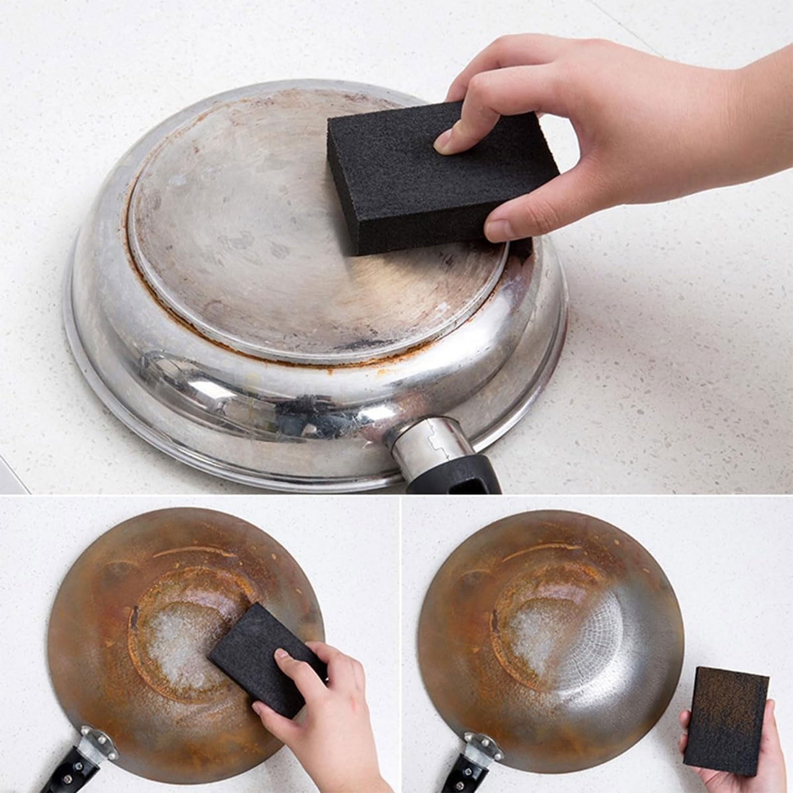 Spugne Magiche Per Cucina - 3pcs Biodegradabili E Lavabili Per Piatti E Superfici - Foto 8