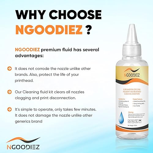 Miniatura 9 de NGOODIEZ Kit de limpieza de cabezales de impresión para impresoras de inyección de tinta Epson, HP, Brother o Canon, kit de limpieza universal de