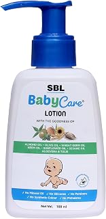 SBL BabyCare Lotion with Almond Oil, Olive Oil, Wheat Germ Oil, Neem Oil, Sunflower Oil, Sesame Oil, Aloe Vera, Tulsi, 100... Price In India