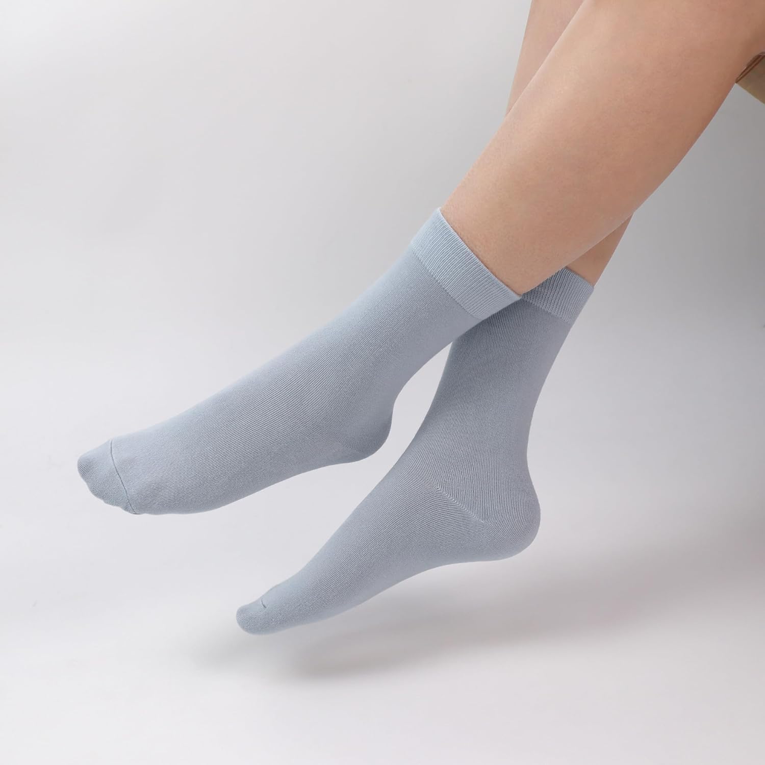 SERISIMPLE Viscose Bamboo Kids Crew Socks School Anti Odor Socks for Boys Girls Uniform Light Weight Flat Seam Socks 5 Pairs - Image 2