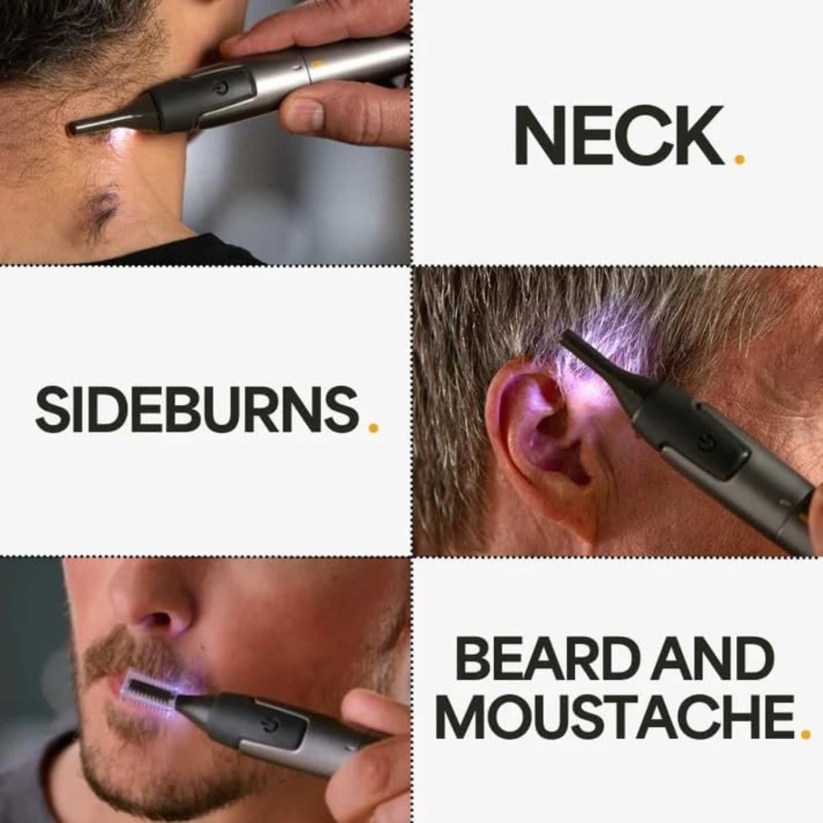 Cortador de pelo de nariz, herramienta de recorte, cuchillas de doble filo, recargable, impermeable, sin dolor, para hombres y mujeres